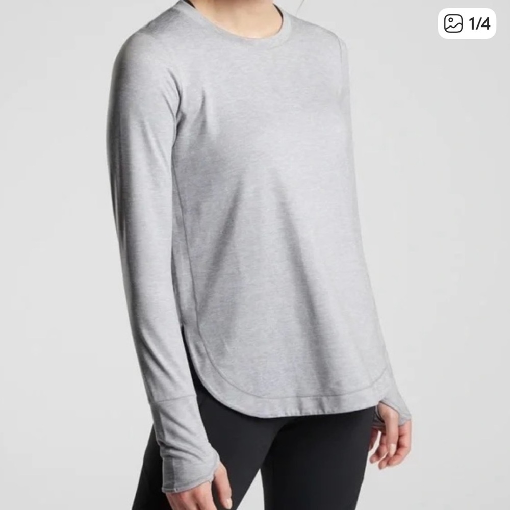 Athleta Uptempo Top - Light Gray - size 1X